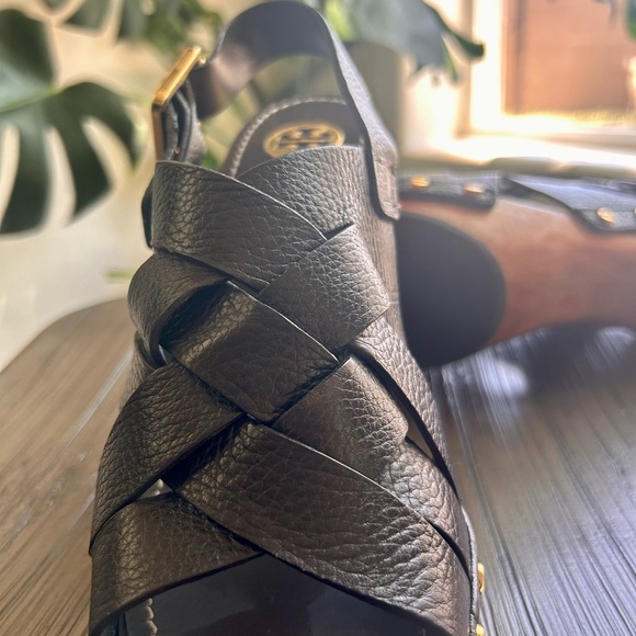 Tory Burch Brown Leather Platform Sandals/Heels - Picture 10 of 10